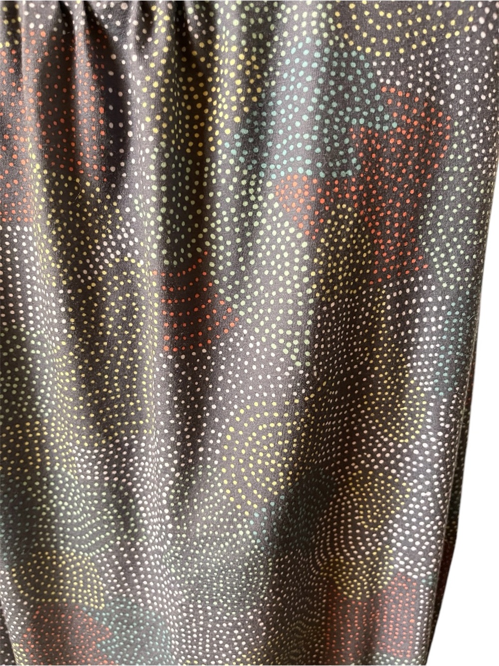 Prana Skypath Midi Dress in Grey and Mauve Dot Print 1X - Picture 4 of 11